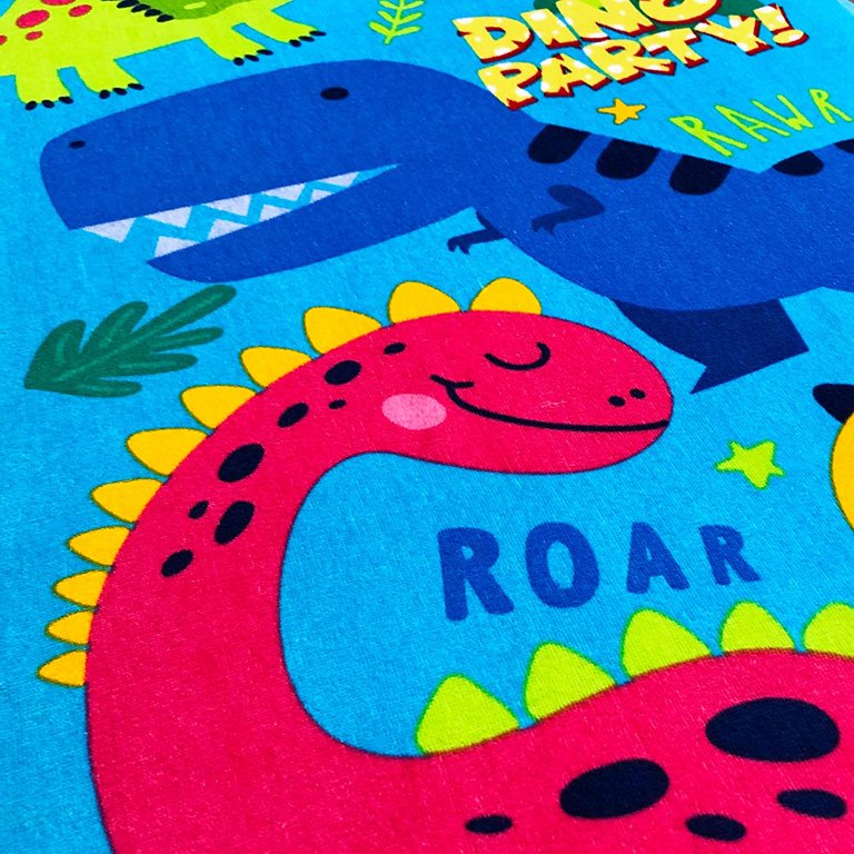 Dinosaur Beach Towel 30" X 60" - 100% Cotton Surf Rex Design