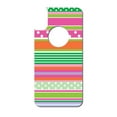 thumbnail image 3 of DistinctInk Custom SKIN / DECAL compatible with OtterBox Commuter for iPhone XR (6.1" Screen) - Green Pink White Stripes Polka Dots, 3 of 5