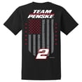 thumbnail image 3 of Men's Team Penske Black Austin Cindric #2 American Flag T-Shirt, 3 of 3