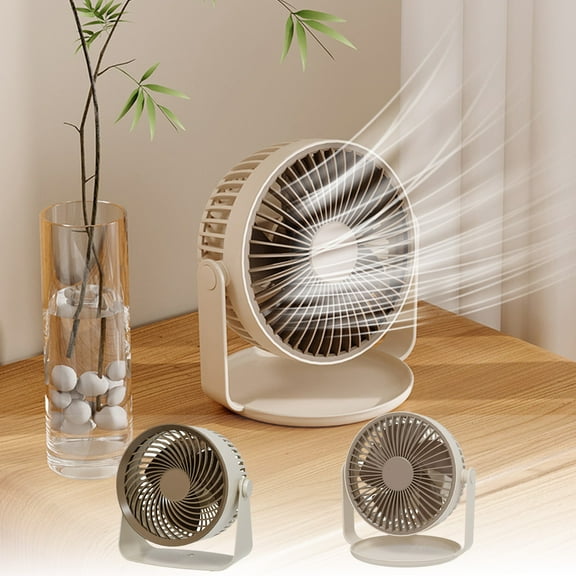PALIFEUR Desk Fan, High Wind Power Countertop Fan, Lightweight Portable Fan for Bedroom Home Office, 360° Tempests Adjustable Small Fan, 6.29x4.92 Inch