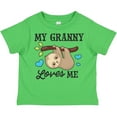 thumbnail image 3 of Inktastic My Granny Loves Me with Sloth and Hearts Boys or Girls Toddler T-Shirt, 3 of 5
