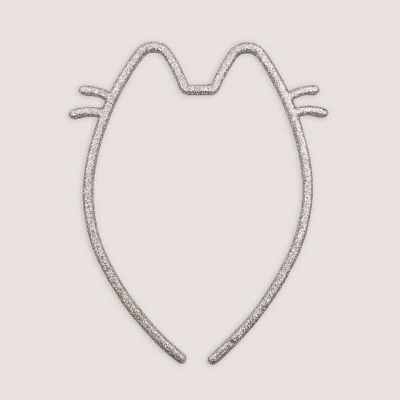 Pusheen Cat Ears Headband Sparkling Glitter Grey Fun Costume Accessory