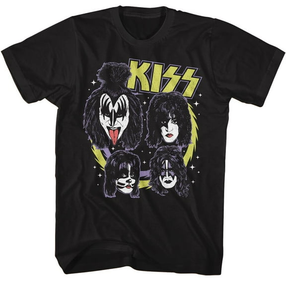 Kiss Spike Circles Black T-Shirt