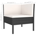 thumbnail image 3 of vidaXL 2 Piece Garden Lounge Set with Cushions Poly Rattan Black, 3 of 3