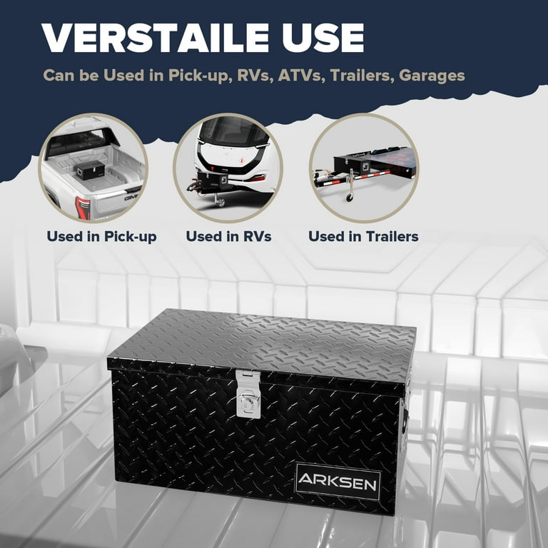 KISTENBERG CARGO Tool Carrier Box - Anodised Aluminium, Ergonomic Handle, 400x220x170mm (LxWxH), Black, For Workshop & Hobby