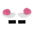 thumbnail image 1 of Accesorios para Casco de Motocicleta Decoración Alas Arale con Bola de Durazno para Cascos de Motocicleta, Bicicleta, Esquí, Pegatina de Peluche Blanca 1 Juego, 1 of 6