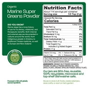 BareOrganics Organic Marine Super Greens Powder 8 oz Pwdr