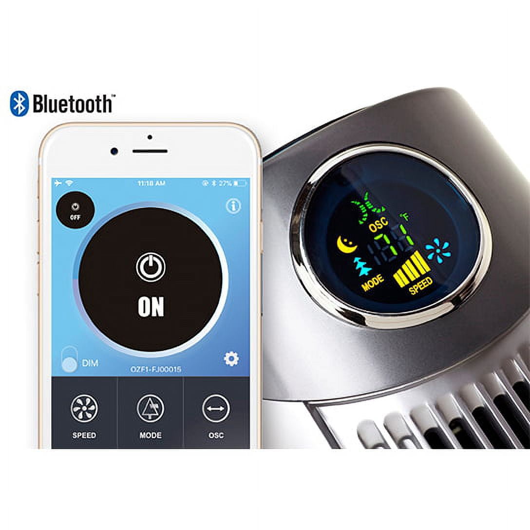 Ozeri Ultra 42 Oscillating Tower Fan with Bluetooth and Noise Reduction Technology Sansujyuku sansujyuku.com
