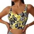 thumbnail image 2 of Lsque Orchids Flowers Printed Women'S Sports Bra, Compression, Moisture Wicking, High-Impact Sports Bra For Women,Supportive sports bra-Small, 2 of 9