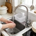 thumbnail image 5 of Liulin Dish Soap Dispenser, 2-in-1 Kitchen Soap Dispenser with Sponge Holder, Space Saving Dishwashing Soap Dispenser for Kitchen Sink Countertop Bathroom Counter Organizer and Storage, Green, 5 of 9