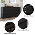 thumbnail image 3 of KULAGAGA Modern 9-Drawer Dresser Chest,63” Wide Storage Organizer with Handle-Free Design for Bedroom, Living Room, or Hallway - Black (63”W x 15.7”D x 31.5”H), 3 of 7