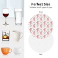 thumbnail image 6 of Pofeuu Hello Rabbit Print Coasters for Drinks, 4Pack PU Leather Coasters, Bar Drink Coasters for Tabletop Protection, Furniture from Damage-Round Shape, 6 of 6