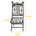 thumbnail image 6 of Ettsollp Dollhouse Chair Realistic Looking Rust-proof Alloy 1 :12 Dollhouse Miniature Simulation Metal Table Chair Birthday Gift, 6 of 8