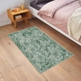 thumbnail image 2 of HomeNette Tokyo Modern Boho Woven Olive Green Area Rug, 60x100 cm, Machine Washable, Non-slip, 2 of 6