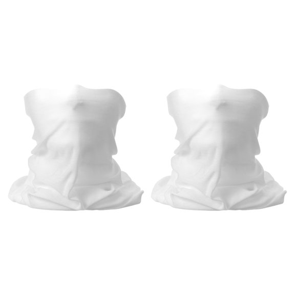 Uxcell 2pcs Summer Cooling Neck Gaiter Unisex Sun Protect Face Mask, White