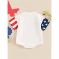 thumbnail image 3 of Zehjuhan 4th Of July Newborn Baby Girl Boy Rompers Stripes Star Print Short Sleeve Bodysuit Infant Short Jumpsuit For Independence Day, 3 of 8