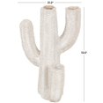 thumbnail image 3 of DecMode 14" x 21" Tall Textured Cream Resin Cactus Planter, 3 of 9