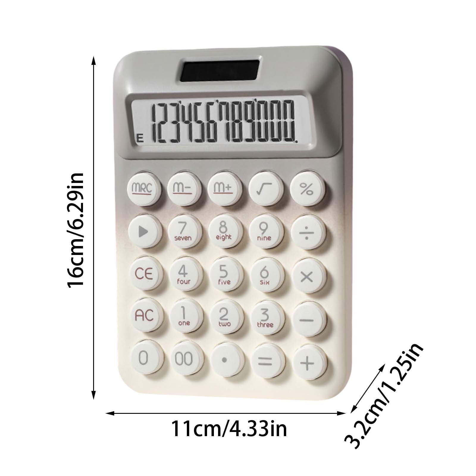 Fufafayo Solar Calculator 12-Digit Large Display, High Color Dopamine Mechanical Key Scientific Computer, Portable Office Study Calculator for Study Teachers Home Office