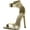 Gold Pu, variant on Delicious Womens Canter Single Sole Ankle Strap High Heels