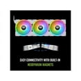thumbnail image 2 of Thermaltake SWAFAN EX 12 RGB PC Cooling Fan White 3-Pack, 500 ~ 2000 RPM, Magnetic Connection, Reversable Blades, Controller included, CL-F161-PL12SW-A, 2 of 5