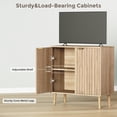 thumbnail image 4 of YANGLI Fluted Oak Sideboard Buffet Storage Cabinet, Free Standing Multifunctional Accent Storage for Living Room, Hallway, Dining Room, 4 of 6