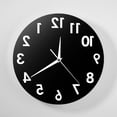 thumbnail image 3 of The Geeky Days Reverse Wall Clock 12 inch Unusual Numbers Backwards Modern Decorative Clock Watch Excellent Timepiece for Your Wall, 3 of 6