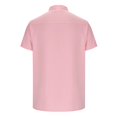 thumbnail image 5 of Kovlvoll Mens Shirts Summer Casual Classic Short Sleeve Button V Neck Solid Color Basic Shirt with Pocket, 5 of 6