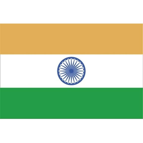 Annin Flagmakers 193648 5 ft. X 8 ft. Nyl-Glo India Flag