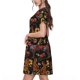 thumbnail image 2 of Easygdp Sunflower Rooster para Vestido Transpirable de Mujer, Vestido Suelto de Manga Corta con Pliegues y Bolsillos para el Verano, 2 of 6