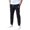 Navy, variant on Men's Casual Slim-Fit Solid Color Nine-Point Pants with Pockets, Ankle-Length Trousers for Business Casual and Daily Outfits,Army Green,L