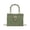 Green11, variant on WWG Woven Paper Box Handbag, Crossbody and Handbag Two Way Carry, Detachable Chain Strap, Turn Lock Closure, Compact Mini Purse, for Summer Travel Beach Shopping