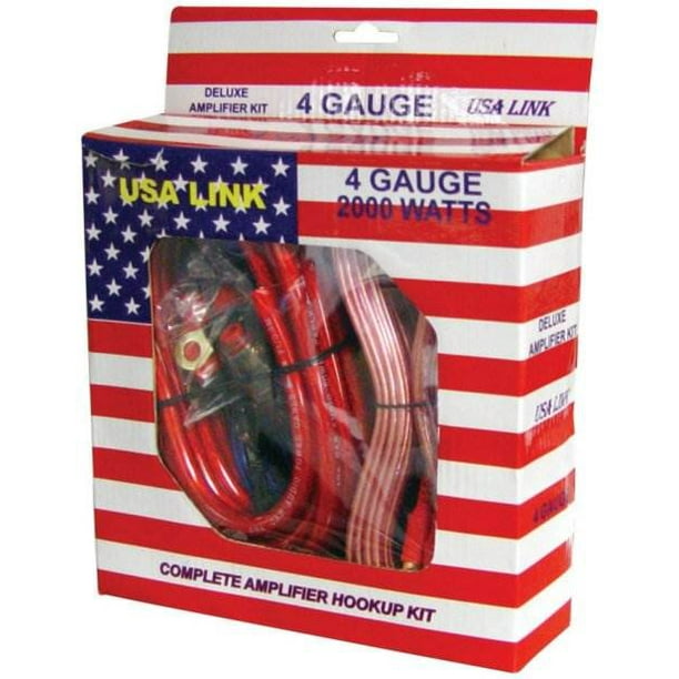 QPOWER 4 Gauge Ga 2000W Car Amplifier Amp Complete Wiring Installation