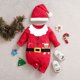 thumbnail image 3 of Disfraz de Papá Noel para el primer día de Navidad de Umorden para bebés, niños y niñas, mono de duende de Papá Noel, traje de 0 a 18 meses, 3 of 5