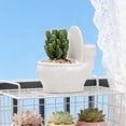 thumbnail image 6 of EGYMEN Personalized Toilet-Style Succulent Pots, Unique Ceramic Planters for Desktop Plants, Whimsical Flower Holders for Balconies, Decorative Small Plant Containers in White, 6 of 6