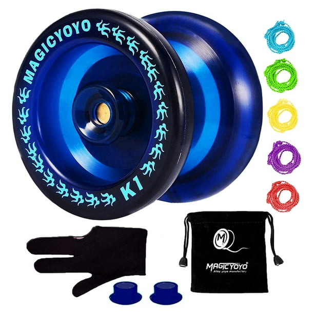 Responsive YoYo K1Plus with Yoyo Sack + 5 Strings,Blue