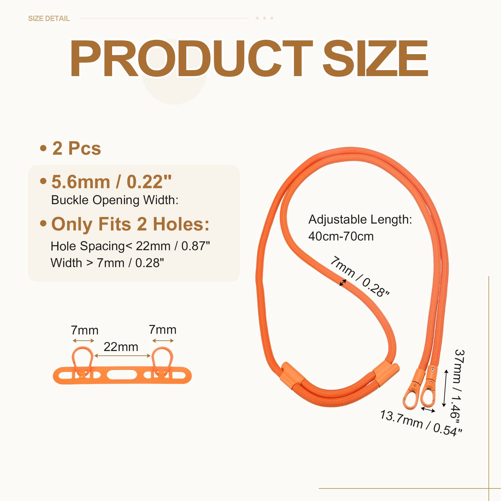 Uxcell 2Set Phone Lanyard (Orange) - Adjustable Anti Theft, Phone Strap Crossbody Neck Strap with Tether Tabs Most Smartphones, Fits Travel Essentials