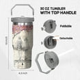 thumbnail image 3 of 30 Oz Couples Tumbler with Handle and Straw, Anniversary Couple Double Wall Couples Mugs Leak Proof, Couples Engagement Gift Cup for Couples, Valentine Couple Coffee Mugs Engagement Gifts for Couples, 3 of 6