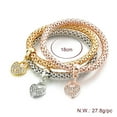 thumbnail image 2 of Women Statement Piece Tricolor Charm Bracelet Perfect for Gift, 2 of 7