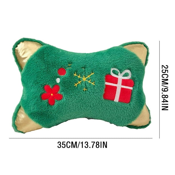Cojín navideño | Cojín decorativo festivo para sofá y cama | Decoración festiva para el hogar | Cojín de soporte lumbar | Decoración de temporada para sala de estar y dormitorio | 1 pieza