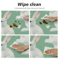 thumbnail image 4 of Nawypu Hearts Cute Rabbits Bunnies Fitted Round Table Cover with Elastic Protector Table Kitchen Dinner Waterproof Oil-Proof Tablecloth, 4 of 7