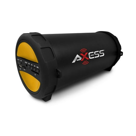 Axess Thunder Sonic Bluetooth Cylinder Loud Speaker SD Card USB Aux Inputs