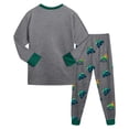 thumbnail image 4 of Xyant Pajamas Toddler Boy Dinosaur Pjs Set Little Kids 2 Piece Long Sleeve Soft Cotton Sleepwear 2-8 Years (Grey,5-6 Years), 4 of 7