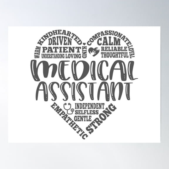 Medical Assistant, Ma Medical Poster Wall Art, Modern Wall Decor, 8x12 UNFRAMED