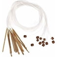 thumbnail image 1 of Agujas de Ganchillo 12 Piezas Agujas Circulares de Bambú, Bambú Natural Flexible Ganchos para Alfombras Afganas Tunecinas Agujas Aleatorias Juego de Herramientas para Tejer con Mango de Bambú QPUION, 1 of 1