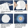 thumbnail image 3 of 4Sheets 32Pcs Boho Elements Water Soluble Embroidery 11.7x8.3inch Round Plants Mountains Stick and Stitch Embroidery Paper Stabilizer Hand Sewing for Shirts Coats Bags, 3 of 9