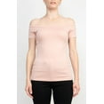 thumbnail image 2 of Alberto Makali Boat Neck Cap Sleeve Solid Spandex Top-BLUSH / XL, 2 of 25