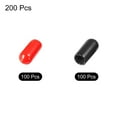 thumbnail image 3 of 200pcs Rubber End Caps Cover Assortment 5.5mm Screw Thread Protector for Screw Bolt Black Red, 3 of 5