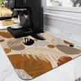 thumbnail image 1 of Boho Tropical Palm Leaf Geometric Coffee Mat 16"x24" Absorbent Hide Stain Rubber Backed Dish Drying Mat for Kitchen Counter Stylish Coffee Bar Accessory and Decor Gift, 1 of 6