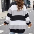 thumbnail image 6 of NSLGXD Plus Size Striped Cardigans for Women Open Front Long Sleeve Oversized Sweater Tops Casual Cozy Fall Winter Duster Cardigan with Side Pockets L-3XL, 6 of 6