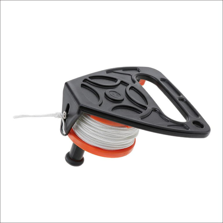 Funtasica Multi-Use Scuba Dive Reel Kayak Anchor with A Finger & 150ft/46m Nylon Line, Diving Underwater Snorkeling Safety Equipment - Orange, Size: As